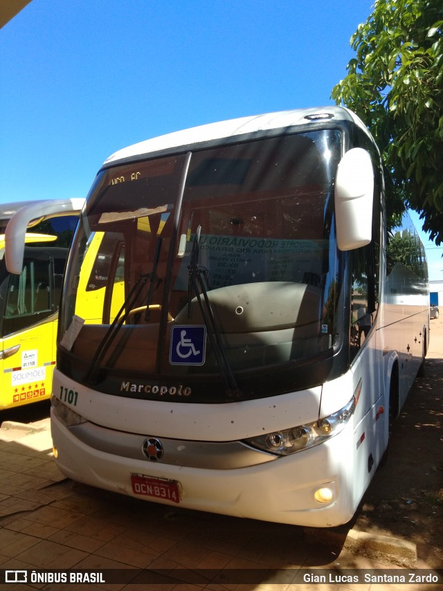 Verde Transportes 1101 na cidade de Porto Velho, Rondônia, Brasil, por Gian Lucas  Santana Zardo. ID da foto: 7192230.