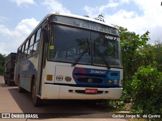 Viação Dumont 4871 na cidade de Ananindeua, Pará, Brasil, por Carlos Jorge N.  de Castro. ID da foto: 7190517.