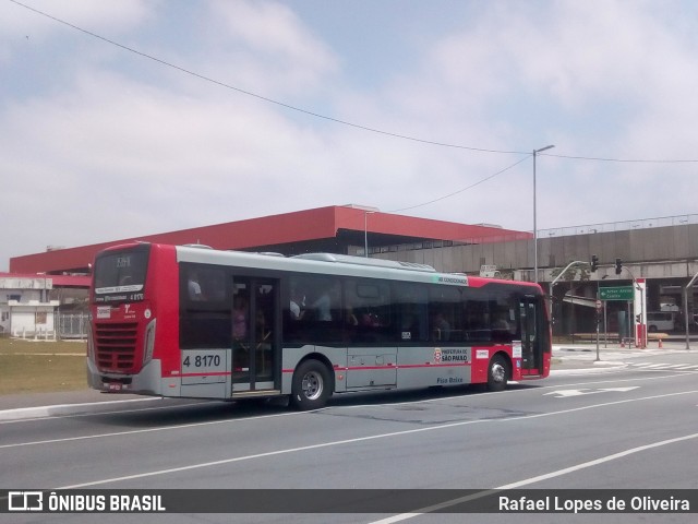 Express Transportes Urbanos Ltda 4 8170 na cidade de São Paulo, São Paulo, Brasil, por Rafael Lopes de Oliveira. ID da foto: 7192269.