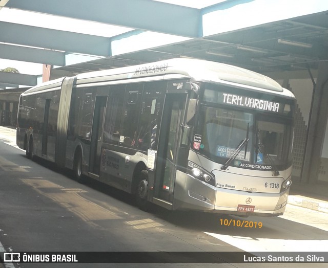 Viação Cidade Dutra 6 1318 na cidade de São Paulo, São Paulo, Brasil, por Lucas Santos da Silva. ID da foto: 7193555.