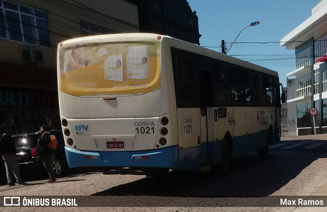 Empresa de Transporte Coletivo Viamão 1021 na cidade de Viamão, Rio Grande do Sul, Brasil, por Max Ramos. ID da foto: 7114577.