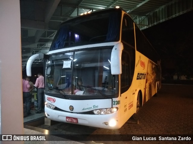 Eucatur - Empresa União Cascavel de Transportes e Turismo 2301 na cidade de Ji-Paraná, Rondônia, Brasil, por Gian Lucas  Santana Zardo. ID da foto: 7114364.