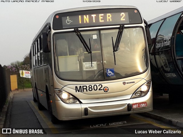 Auto Viação Mercês MR802 na cidade de Curitiba, Paraná, Brasil, por Lucas Weber Calizario. Número da foto: #7114782.