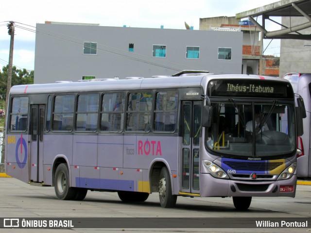 Rota Transportes Rodoviários 6645 na cidade de Itabuna, Bahia, Brasil, por Willian Pontual. ID da foto: 7116694.