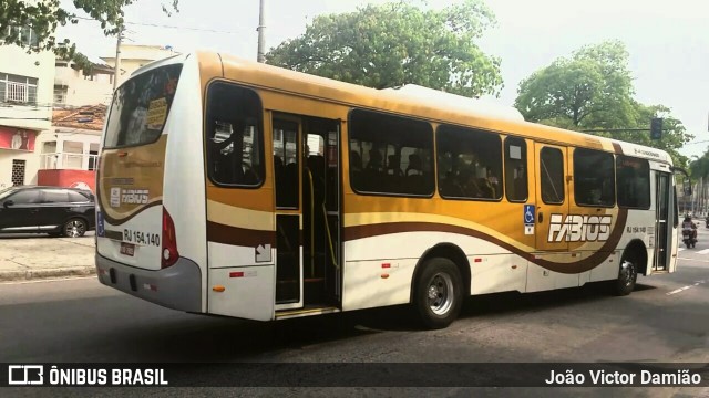 Transportes Fabio's RJ 154.140 na cidade de Rio de Janeiro, Rio de Janeiro, Brasil, por João Victor Damião. Número da foto: #7114204.