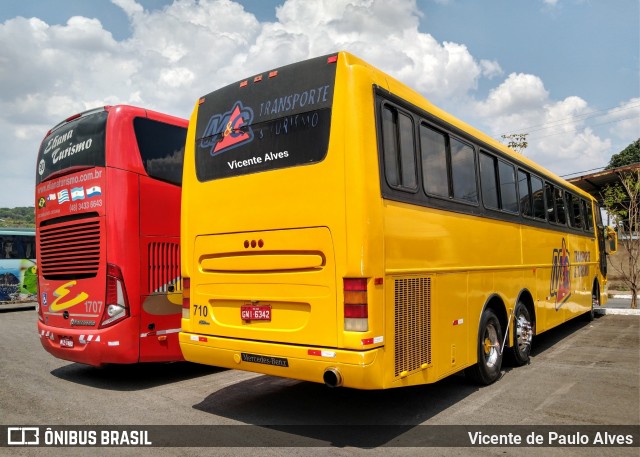 M&G Transporte e Turismo 710 na cidade de Trindade, Goiás, Brasil, por Vicente de Paulo Alves. ID da foto: 7115766.