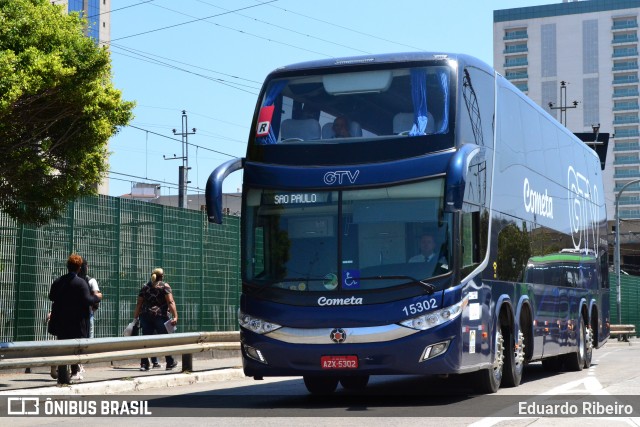 Viação Cometa 15302 na cidade de São Paulo, São Paulo, Brasil, por Eduardo Ribeiro. ID da foto: 7114656.