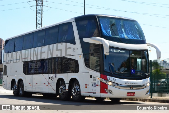 Auto Viação Catarinense 3519 na cidade de São Paulo, São Paulo, Brasil, por Eduardo Ribeiro. ID da foto: 7114612.