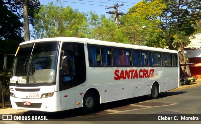 Viação Santa Cruz 26608 na cidade de Mogi Guaçu, São Paulo, Brasil, por Cleber C.  Moreira. ID da foto: 7117776.