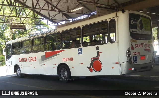 Viação Santa Cruz 102140 na cidade de Mogi Guaçu, São Paulo, Brasil, por Cleber C.  Moreira. ID da foto: 7117720.