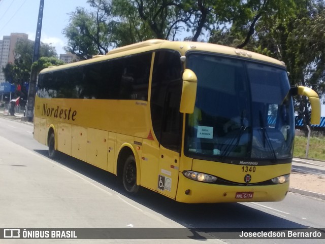 Viação Nordeste 1340 na cidade de Natal, Rio Grande do Norte, Brasil, por Josecledson Bernardo. ID da foto: 7121105.