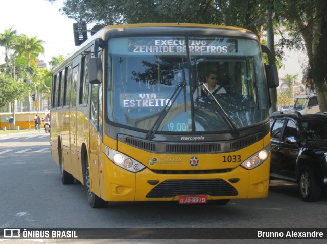 Transporte Coletivo Estrela 1033 na cidade de Florianópolis, Santa Catarina, Brasil, por Brunno Alexandre. ID da foto: 7121370.