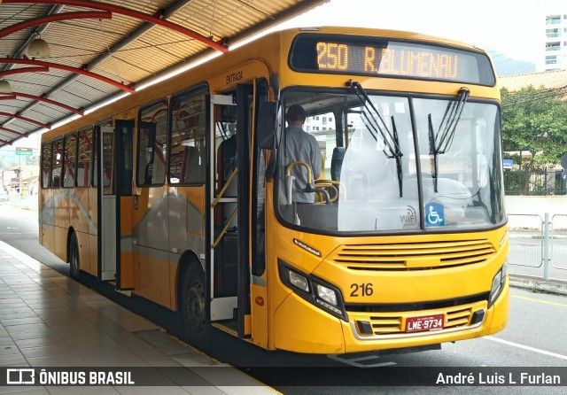 Piedade Itajaí - Transpiedade Transportes Coletivos 216 na cidade de Itajaí, Santa Catarina, Brasil, por André Luis L Furlan. ID da foto: 7121356.