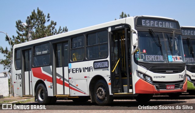 Viação Fervima 710 na cidade de Embu das Artes, São Paulo, Brasil, por Cristiano Soares da Silva. ID da foto: 7119471.