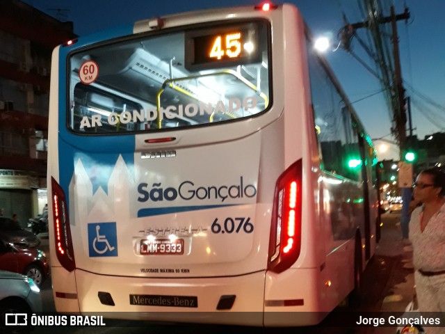 Viação Estrela 6.076 na cidade de São Gonçalo, Rio de Janeiro, Brasil, por Jorge Gonçalves. ID da foto: 7123301.