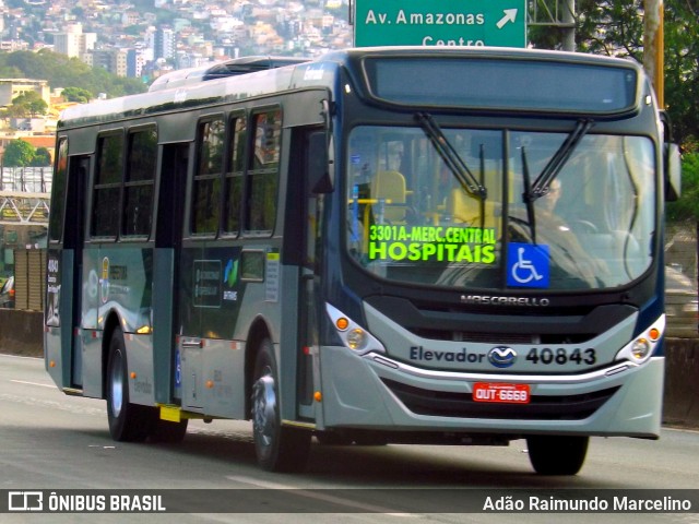 Coletur Coletivos Urbanos 40843 na cidade de Belo Horizonte, Minas Gerais, Brasil, por Adão Raimundo Marcelino. ID da foto: 7124081.