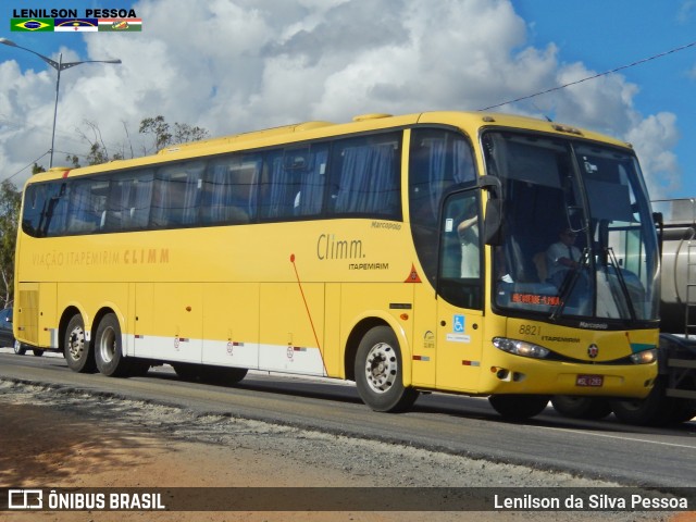 Viação Itapemirim 8821 na cidade de Caruaru, Pernambuco, Brasil, por Lenilson da Silva Pessoa. ID da foto: 7124448.