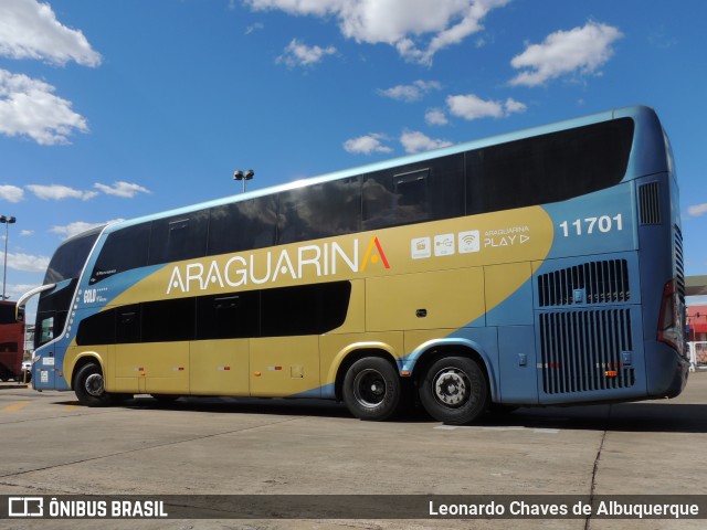 Viação Araguarina 11701 na cidade de Goiânia, Goiás, Brasil, por Leonardo Chaves de Albuquerque. Número da foto: #7121837.