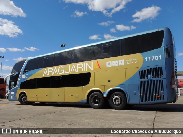 Viação Araguarina 11701 na cidade de Goiânia, Goiás, Brasil, por Leonardo Chaves de Albuquerque. ID da foto: 7121837.