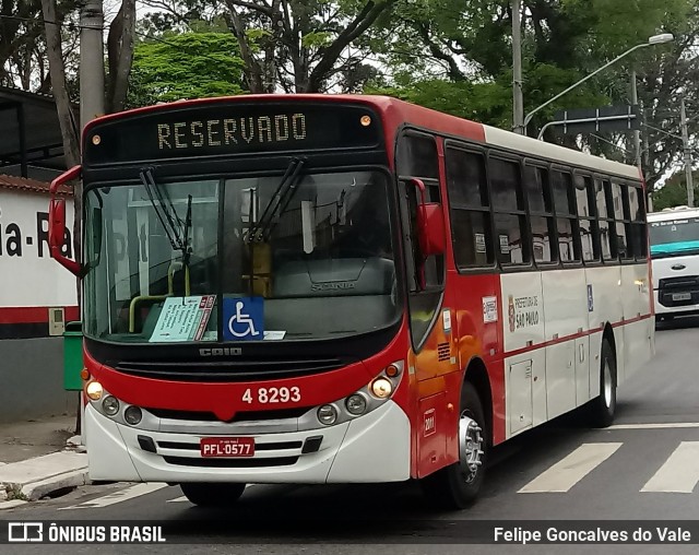 Express Transportes Urbanos Ltda 4 8293 na cidade de São Paulo, São Paulo, Brasil, por Felipe Goncalves do Vale. ID da foto: 7122081.