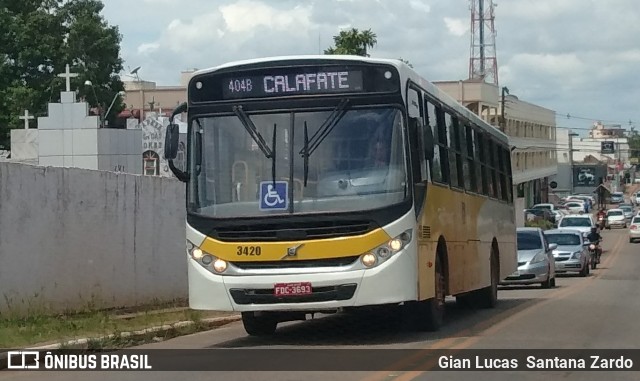 Empresa de Transporte São Judas Tadeu 3420 na cidade de Rio Branco, Acre, Brasil, por Gian Lucas  Santana Zardo. ID da foto: 7126040.