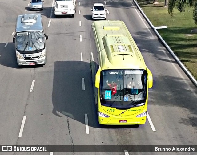 Viação Garcia 7719 na cidade de Florianópolis, Santa Catarina, Brasil, por Brunno Alexandre. ID da foto: 7127383.