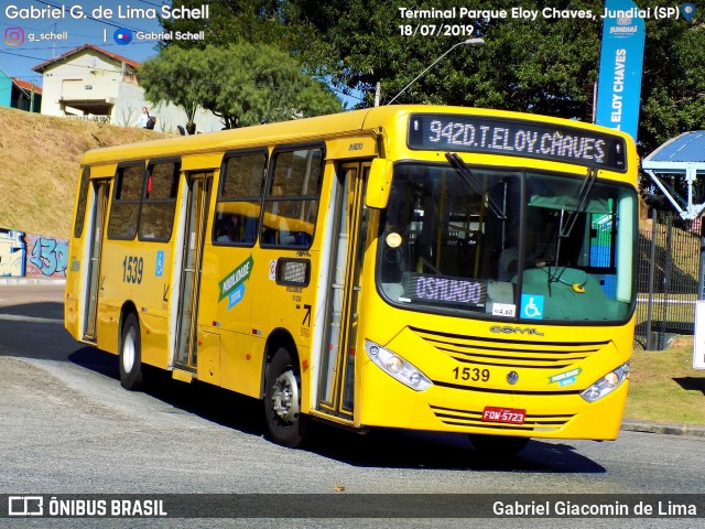 Viação Leme 1539 na cidade de Jundiaí, São Paulo, Brasil, por Gabriel Giacomin de Lima. ID da foto: 7127477.