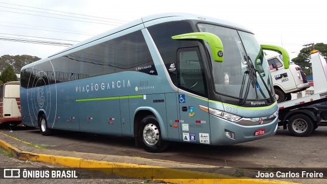 Viação Garcia 8215 na cidade de Bauru, São Paulo, Brasil, por Joao Carlos Freire. Número da foto: #7126884.