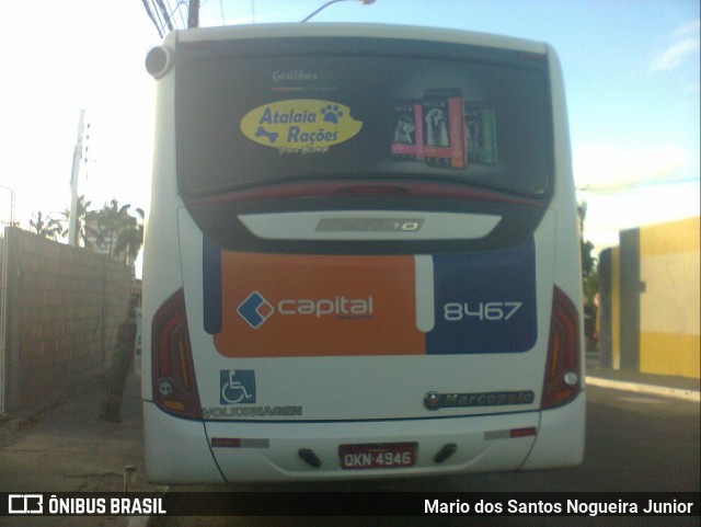 Capital Transportes 8467 na cidade de Aracaju, Sergipe, Brasil, por Mario dos Santos Nogueira Junior. Número da foto: #7126464.