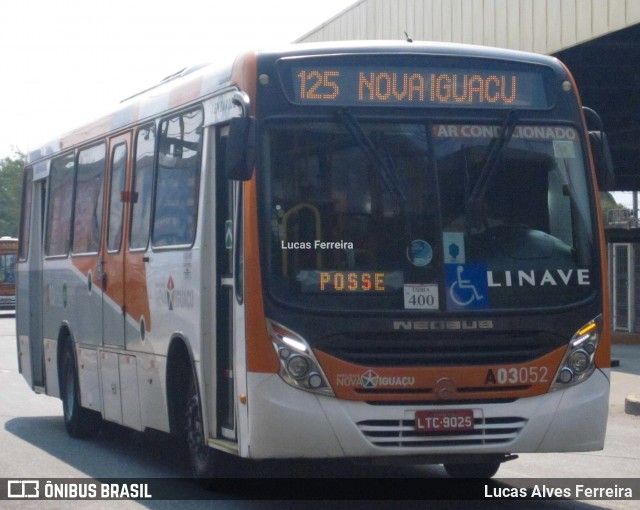 Linave Transportes A03052 na cidade de Nova Iguaçu, Rio de Janeiro, Brasil, por Lucas Alves Ferreira. Número da foto: #7129086.