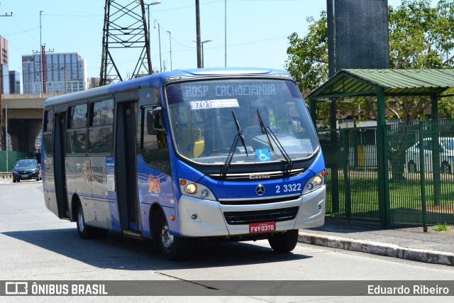 Sambaíba Transportes Urbanos 2 3322 na cidade de São Paulo, São Paulo, Brasil, por Eduardo Ribeiro. ID da foto: 7129864.