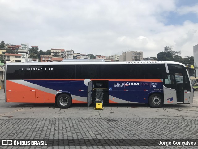 Viação Ideal B28738 na cidade de Rio de Janeiro, Rio de Janeiro, Brasil, por Jorge Gonçalves. Número da foto: #7130195.