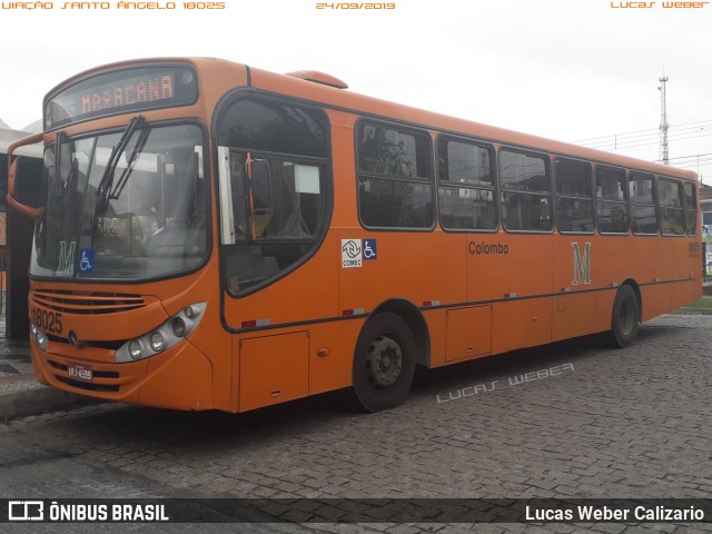 Viação Santo Ângelo 18025 na cidade de Curitiba, Paraná, Brasil, por Lucas Weber Calizario. ID da foto: 7128115.