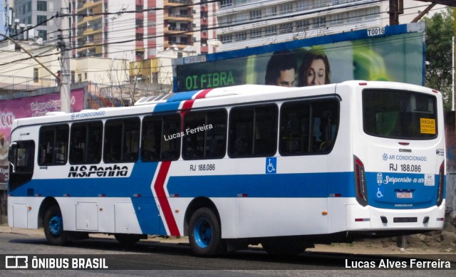 Viação Nossa Senhora da Penha RJ 188.086 na cidade de Nova Iguaçu, Rio de Janeiro, Brasil, por Lucas Alves Ferreira. Número da foto: #7129123.