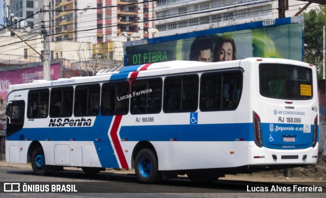 Viação Nossa Senhora da Penha RJ 188.086 na cidade de Nova Iguaçu, Rio de Janeiro, Brasil, por Lucas Alves Ferreira. ID da foto: 7129123.