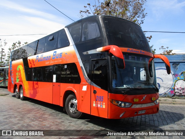 Pullman Bus 3195 na cidade de Santiago, Santiago, Metropolitana de Santiago, Chile, por Jeremias Alejandro Medina Ramirez. ID da foto: 7128777.