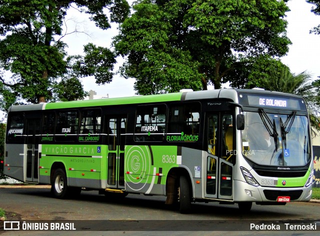 Viação Garcia 8363 na cidade de Arapongas, Paraná, Brasil, por Pedroka Ternoski. ID da foto: 7130133.