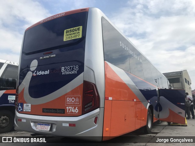 Viação Ideal B28738 na cidade de Rio de Janeiro, Rio de Janeiro, Brasil, por Jorge Gonçalves. Número da foto: #7130167.