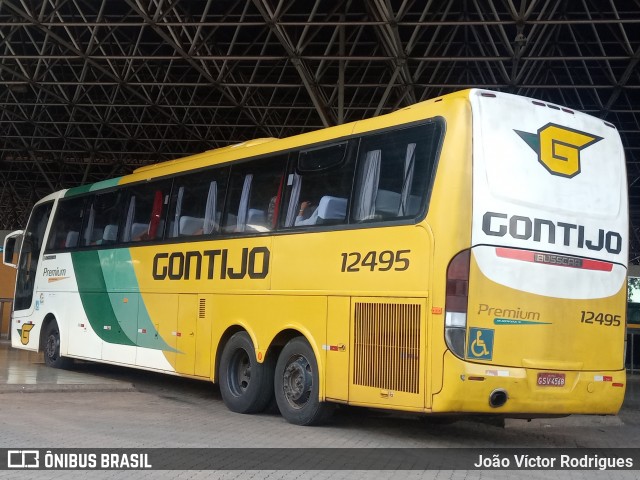 Empresa Gontijo de Transportes 12495 na cidade de Patos de Minas, Minas Gerais, Brasil, por João Víctor Rodrigues. Número da foto: #7195983.