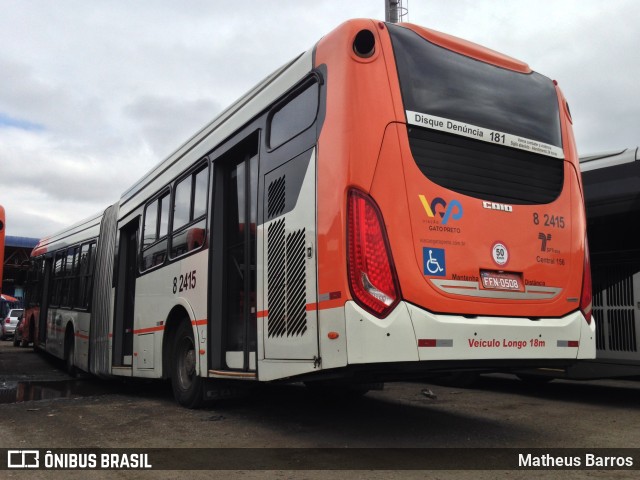 Viação Gato Preto 8 2415 na cidade de São Paulo, São Paulo, Brasil, por Matheus Barros. Número da foto: #7193888.