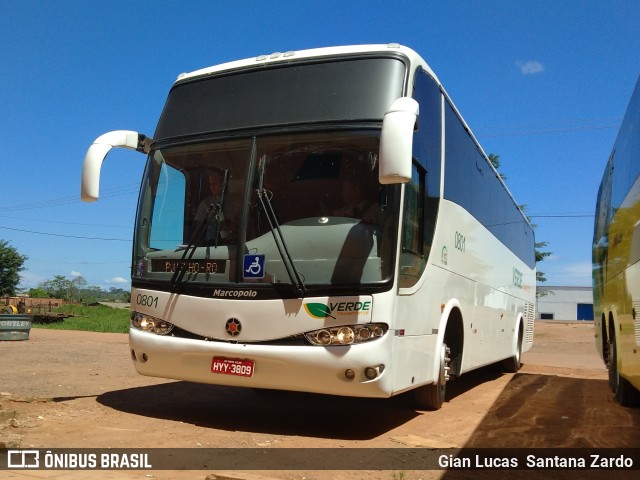 Verde Transportes 0801 na cidade de Porto Velho, Rondônia, Brasil, por Gian Lucas  Santana Zardo. Número da foto: #7193951.