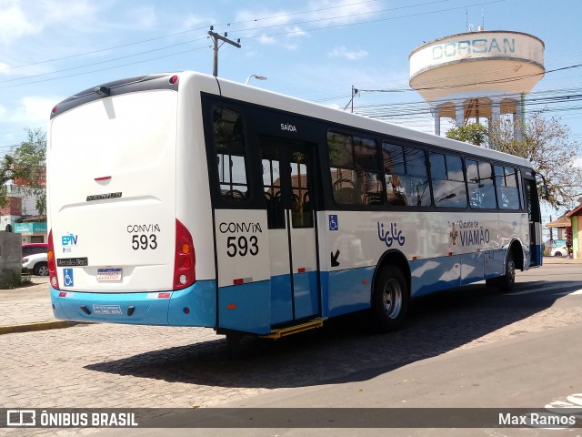 Empresa de Transporte Coletivo Viamão 593 na cidade de Viamão, Rio Grande do Sul, Brasil, por Max Ramos. Número da foto: #7194017.
