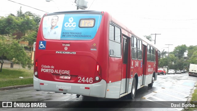 Trevo Transportes Coletivos 2446 na cidade de Porto Alegre, Rio Grande do Sul, Brasil, por Davi Borba. ID da foto: 7195035.