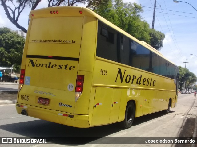 Viação Nordeste 1605 na cidade de Natal, Rio Grande do Norte, Brasil, por Josecledson Bernardo. ID da foto: 7219589.