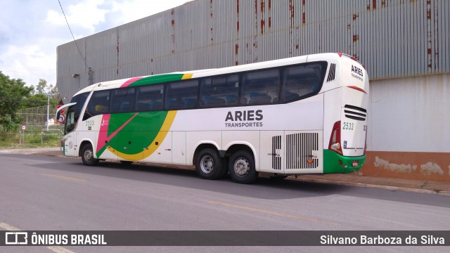 Empresa Aries Transportes 2533 na cidade de Cuiabá, Mato Grosso, Brasil, por Silvano Barboza da Silva. ID da foto: 7220330.