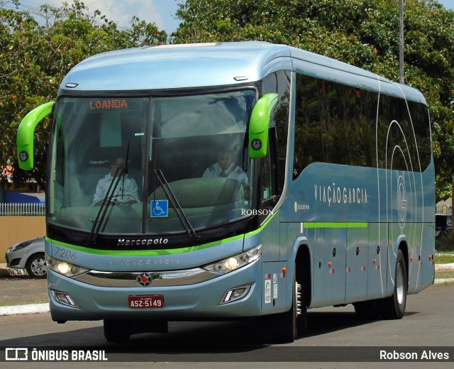 Viação Garcia 7206 na cidade de Paranavaí, Paraná, Brasil, por Robson Alves. ID da foto: 7219424.