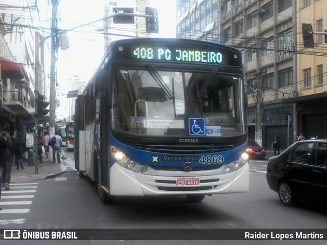 Onicamp Transporte Coletivo 4869 na cidade de Campinas, São Paulo, Brasil, por Raider Lopes Martins. Número da foto: #7220257.