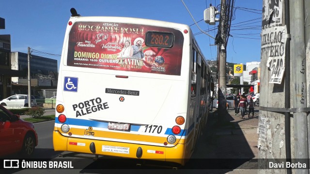 Trevo Transportes Coletivos 1170 na cidade de Porto Alegre, Rio Grande do Sul, Brasil, por Davi Borba. Número da foto: #7224541.