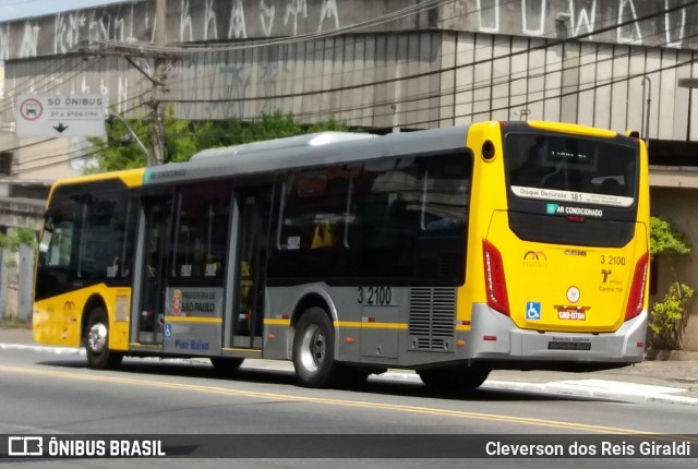 Viação Metrópole Paulista - Zona Leste 3 2100 na cidade de São Paulo, São Paulo, Brasil, por Cleverson dos Reis Giraldi. Número da foto: #7222793.