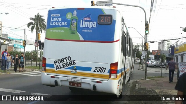 Viação Belém Novo 2301 na cidade de Porto Alegre, Rio Grande do Sul, Brasil, por Davi Borba. ID da foto: 7227019.